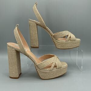 NEW Steve Madden Women’s Laurel Platform Sandals Gold Size 10